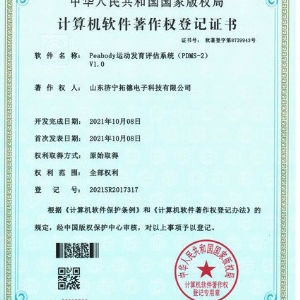 Peabody運動發(fā)育評估系統(tǒng)(PDMS-2)軟件著作權(quán)